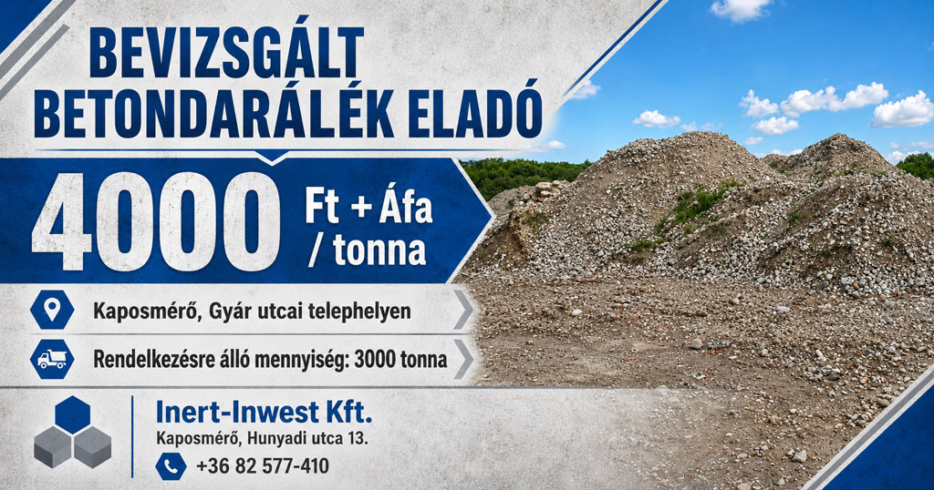 Betondarálék eladó